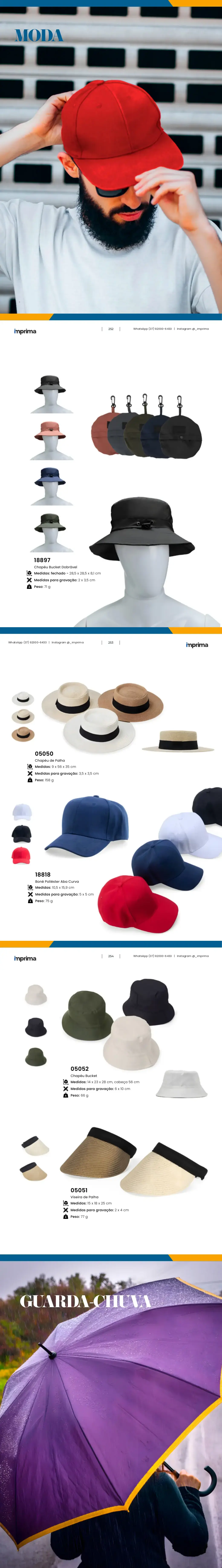 Página 252 do catálogo Imprima: Chapéu Bucket Dobrável